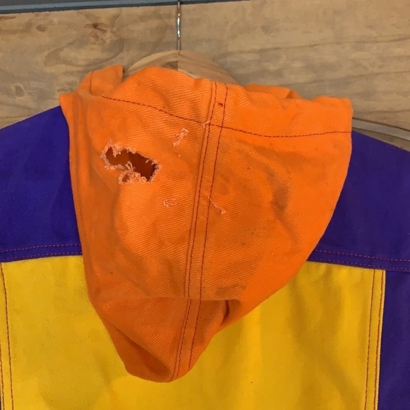 Vintage French Toast bright colorblock denim vest with flaw Size 12 - Picture 11 of 16